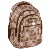 Plecaki szkolne i tornistry - Plecak szkolny BackUP Fluffy Puppy dla dziewczynki piesek szczeniaczek O17 - miniaturka - grafika 1