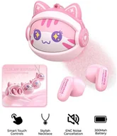 Słuchawki - Onikuma Słuchawki TWS TX603 różowe - miniaturka - grafika 1