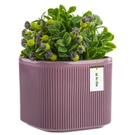 Donice - Doniczka osłonka ceramiczna Różowa 14,5 cm H13,5 cm Połysk Nowoczesna Stylowa - miniaturka - grafika 1