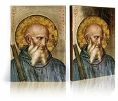 Ikony i obrazy sakralne - Ikona religijna Święty Benedykt z Nursji - miniaturka - grafika 1