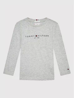 Bluzy dla chłopców - Tommy Hilfiger Bluzka Essential KS0KS00202 D Szary Regular Fit - grafika 1