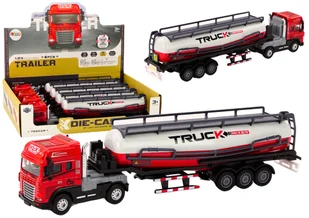 Ciężarówka Z Przyczepą TIR Cysterna 1:24 Auto Ciężarowe Czerwone Dźwięki - Samochody i pojazdy dla dzieci - miniaturka - grafika 1