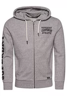 Bluzy męskie - Superdry Vintage Gym ATH Ziphood Ub Bluza męska, Athletic Grey Marl, L - miniaturka - grafika 1