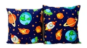 Pościel dla dzieci - POSZEWKA BAWEŁNIANA NA PODUSZKE 40x40 cm  kosmos - miniaturka - grafika 1