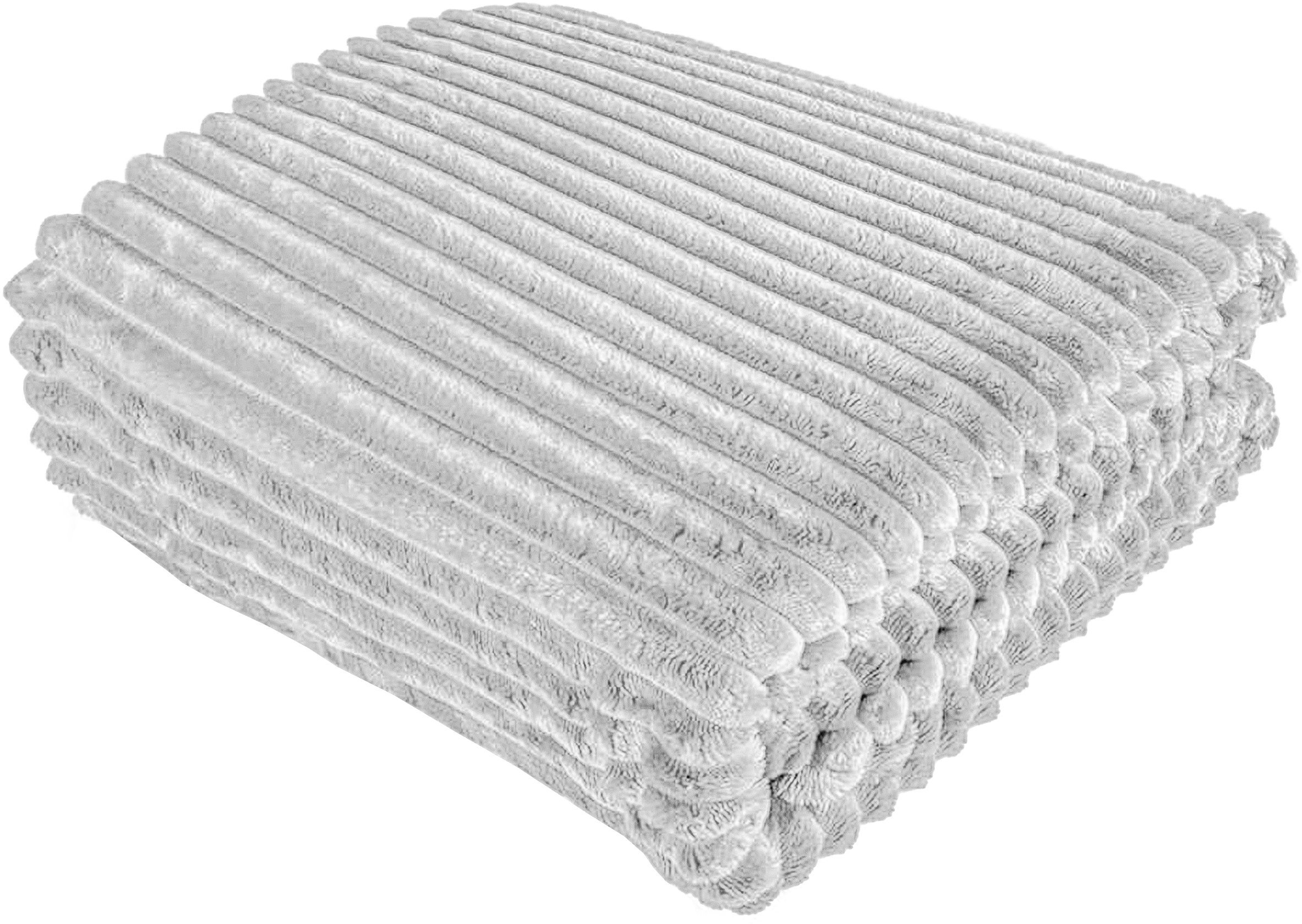 Miękki koc tłoczony Lena 200x220 cm szary ciepły narzuta do sypialni