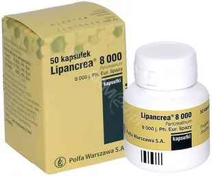 Polfa WARSZAWA Lipancrea 8.000 j x 50 kaps - Układ pokarmowy - miniaturka - grafika 1