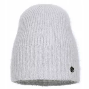 Czapka zimowa damska z angory KAJA Jasny szary - Czapki damskie - miniaturka - grafika 1