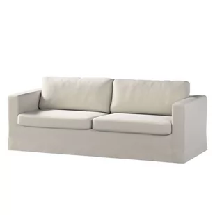 Dekoria pl pl Pokrowiec na sofę Karlstad 3-osobową nierozkładaną długi jasno szary welwet 204 x 89 x 66 cm Ingrid 5902117847156 - Pokrowce na meble - miniaturka - grafika 1
