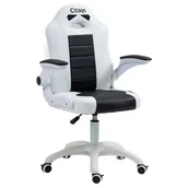 Biurka dla dzieci - Fotel gamingowy COBRA JUNIOR, CRF – 2301, biało - czarny - miniaturka - grafika 1