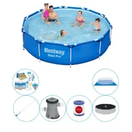 Baseny ogrodowe - Super zestaw basenowy - Bestway Steel Pro 305x76 cm okrągły - miniaturka - grafika 1
