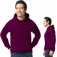 Bluzy męskie - Bluza Męska z Kapturem Kangurka GILDAN 18500 BORDOWA Maroon 3XL - miniaturka - grafika 1