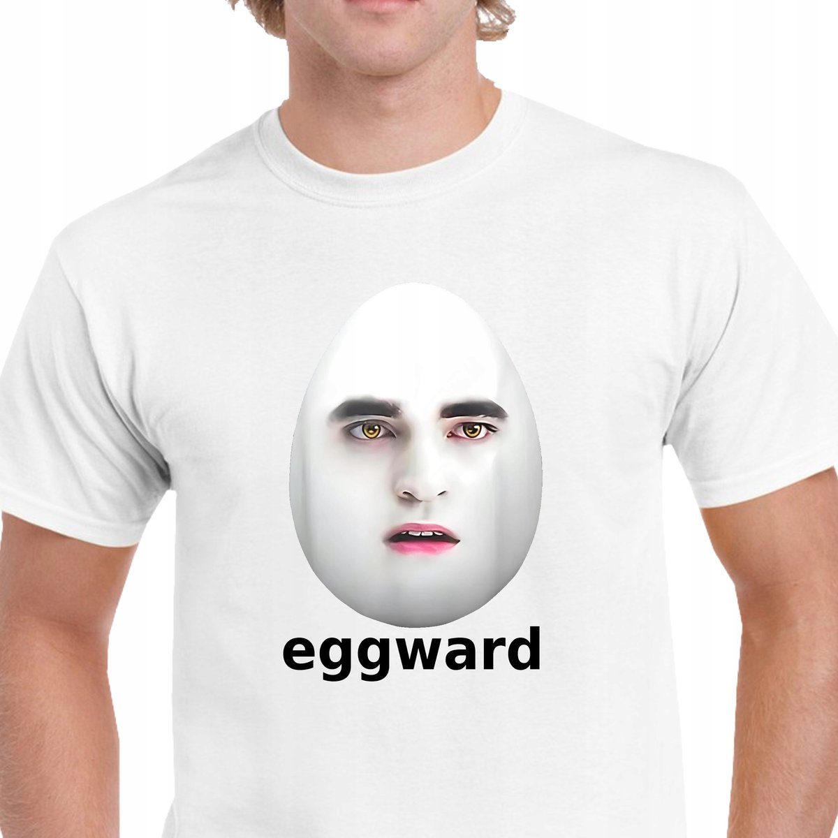P347 KOSZULKA MĘSKA BAWEŁNA Eggward Śmieszna Edward Cullen Zmierzch S