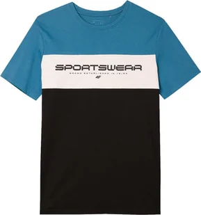 T-shirt męski 4FWSS24TTSHM1326 - niebieski S - Koszulki męskie - miniaturka - grafika 1