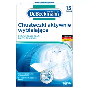 DR. BECKMANN DR BECKMANN DR BECKMANN Chusteczki aktywnie wybielające 15 szt - Akcesoria i części do pralek i suszarek - miniaturka - grafika 2