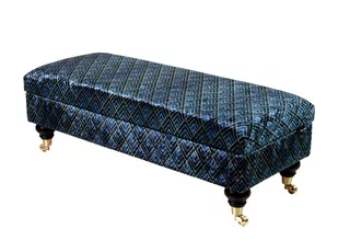 Kufer tapicerowany skrzynia QM-7 185cm EMRAWOOD Romby Artdeco 02 - Ławki do przedpokoju - miniaturka - grafika 1