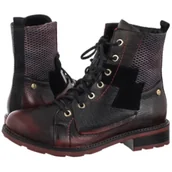 Botki damskie - Botki Czerwono-Czarne 07058-23/00-8 (MA1411-a) Maciejka - miniaturka - grafika 1