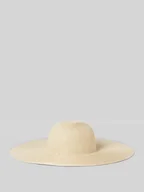 Czapki damskie - Kapelusz słomiany w jednolitym kolorze model ‘FEDORA’ - miniaturka - grafika 1