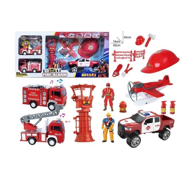 DUŻY ZESTAW STRAŻACKI DLA DZIECI