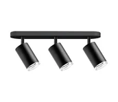 Lampy sufitowe - Łazienkowe oświetlenie punktowe TURYN 3xGU10/10W/230V IP44 czarne - miniaturka - grafika 1