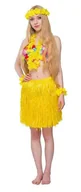 Dodatki do strojów karnawałowych - Zestaw hawajski żółty ca263 5el spódnica naszyjnik opaska bransoletki - miniaturka - grafika 1