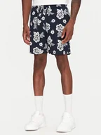 Spodenki męskie - Tommy Hilfiger Szorty materiałowe Slub Aop Beach DM0DM21947 Granatowy Regular Fit - miniaturka - grafika 1