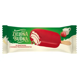Zielona Budka Lody ze śmietanką z sosem truskawkowym 90 ml - Lody i desery lodowe - miniaturka - grafika 1