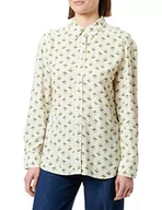 Koszule damskie - United Colors of Benetton Damska koszula 5t17dq02y, jasnobeżowa wzór liści 82n, XL, Jasny beżowy wzór liścia 82n, XL - miniaturka - grafika 1