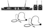 Mikrofony estradowe - LD Systems U505 BPH 2 - Bezprzewodowy system mikrofonowy z nadajnikiem Bodypack x 2 i zestawem nagłownym x 2 - miniaturka - grafika 1