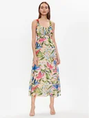 Sukienki - NAF NAF Sukienka codzienna Laquarelle XENR44 Beżowy Regular Fit - miniaturka - grafika 1