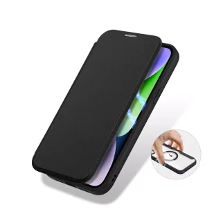 Etui Dux Ducis Skin X Pro do Apple iPhone 15 Plus magnetyczny pokrowiec MagSafe z klapką - czarny - Etui i futerały do telefonów - miniaturka - grafika 6