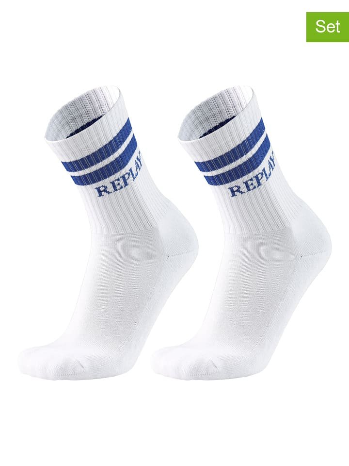 Replay Underwear Skarpety (2 pary) w kolorze białym