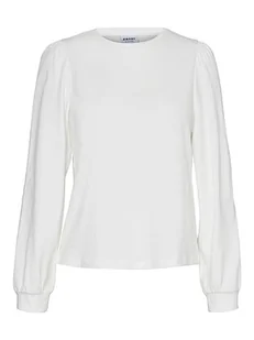 VERO MODA Vmkerry Ls O-Neck Top VMA Noos t-shirt damski, Snow White, S - Koszulki i topy damskie - miniaturka - grafika 1