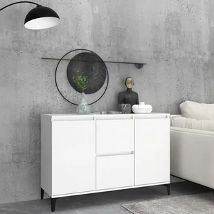vidaXL Szafka biała 104x35x70 cm płyta wiórowa 806112 - Komody - miniaturka - grafika 1