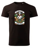 Koszulki i topy damskie - Koszulka dla Kucharza Be Nice I Cook Your Food Brązowy S - miniaturka - grafika 1