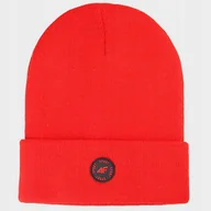 Czapki dla dzieci - Czapka Dziecięca 4F Zimowa Beanie Pomarańczowa 4FJWAW24ACAPU444 Sportowa - miniaturka - grafika 1