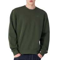 Bluzy męskie - Bluza Champion Tonal C Logo Fleece Sweatshirt 220275-GS508 - zielona - miniaturka - grafika 1