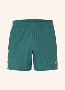 Adidas Originals Szorty Waffle Knit Sprinter gruen - Spodenki damskie - miniaturka - grafika 1