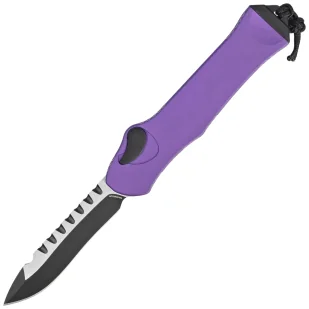 Nóż automatyczny OTF Heretic Hydra R/E Purple Aluminium, Black DLC/Satin MagnaCut by Tony Marfione Jr. - Noże - miniaturka - grafika 1