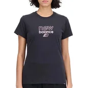 Koszulki sportowe damskie - Koszulka New Balance WT33507BK - czarna - miniaturka - grafika 1