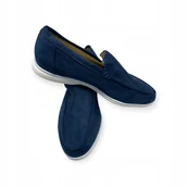 Mokasyny męskie - Mokasyny męskie zamszowe Old Money 47 - miniaturka - grafika 1