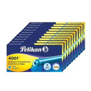 Pelikan NABOJE AtramentOWE 4001 DŁUGIE GTP/5 TURKUSOWE 310656 - Naboje i atramenty - miniaturka - grafika 1