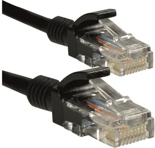 4World RJ-45/RJ-45, kat.5e, U/UTP, czarny, 1m 10329 - Kable miedziane - miniaturka - grafika 1