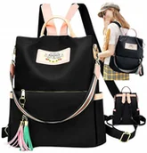 Torebki damskie - Plecak Torebka Torba Damski Plecaczek 2W1 Pojemny - miniaturka - grafika 1