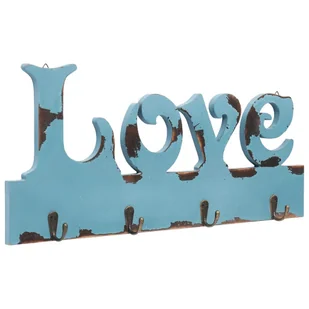 vidaXL Wieszak ścienny na płaszcze LOVE, 50 x 23 cm - Wieszaki i stojaki - miniaturka - grafika 1