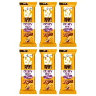 BeRaw Baton Crispy Fruit Mango & Marakuja zestaw 6 x 40 g - Batoniki - miniaturka - grafika 1