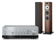 Zestawy stereo - Yamaha R-N1000A (srebrny) + 704 S3 (mokka) - miniaturka - grafika 1