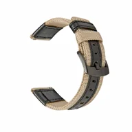 Akcesoria do smartwatchy - Pasek Opaska Bransoleta Nylon Klamra Beżowy uniwersalna 22mm - miniaturka - grafika 1
