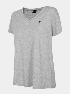 Bluzki damskie - Koszulka bluzka damska z krótkim rękawkiem T-shirt damski 4F NOSH4-TSD002 - XL - grafika 1