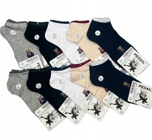 Skarpetki Męskie 10-PAK Pesail Kolorowe z Misiem 95% Bawełna Skatpety 40-44 - Skarpetki męskie - miniaturka - grafika 1