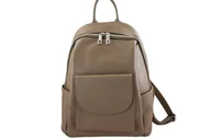 Plecaki - Damskie plecaki miejskie - Beżowe ciemne - miniaturka - grafika 1